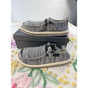 Maui and Sons Mens Gray Knit Slip On Loafers Moc‎ Toe Shoes Size 10 MNMS23AC004